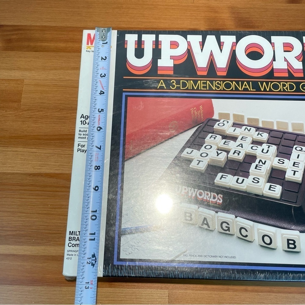 Deadstock VTG Sealed 1980s UPWORDS A 3 Dimensional Word Game Milton Bradley Comp - Picture 13 of 15